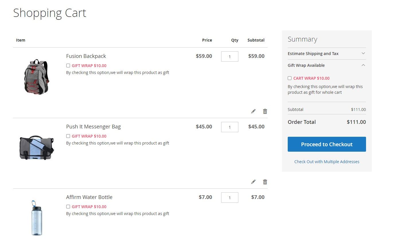 Magento 2 Gift Wrap Extension