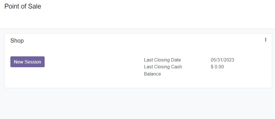 Odoo POS Inventory Report