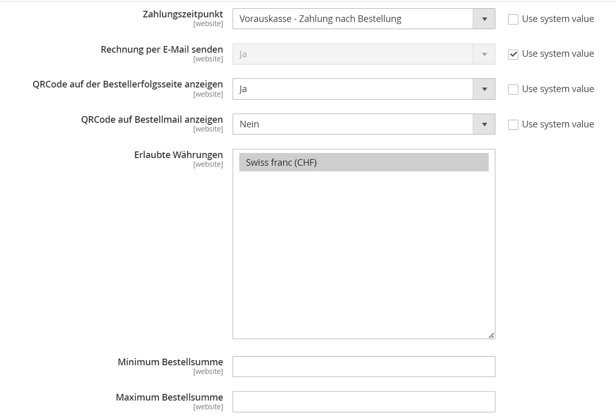 Magento 2 QR-Rechnung Schweiz