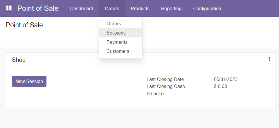Odoo POS Inventory Report
