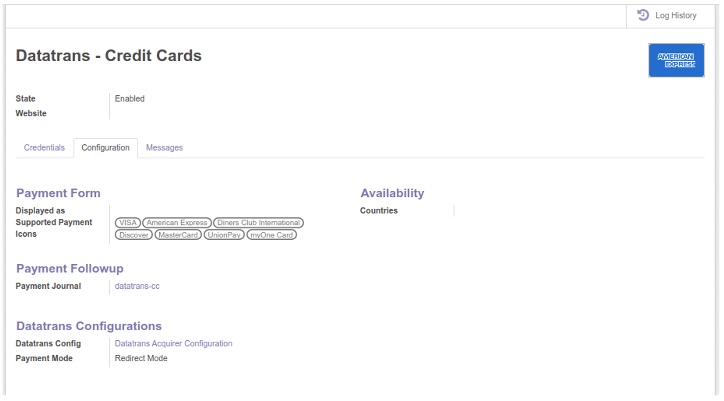 Odoo Datatrans Payment Provider