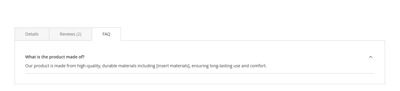 Product FAQ for Magento 2