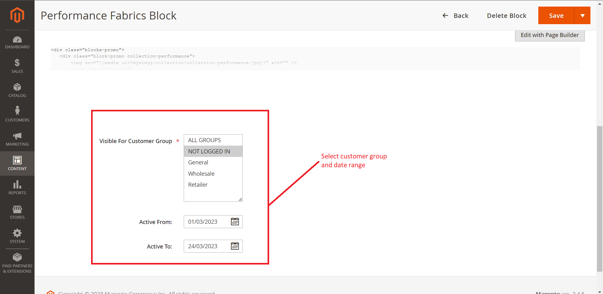 CMS Block Rules Extension for Magento 2