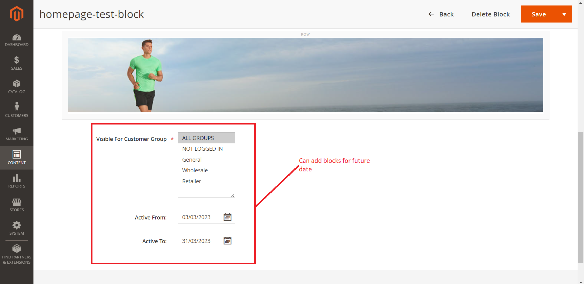 CMS Block Rules Extension for Magento 2