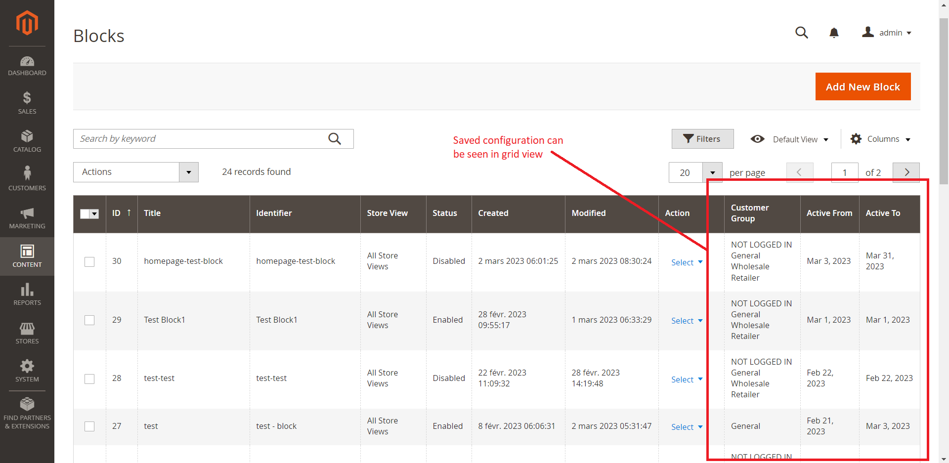 CMS Block Rules Extension for Magento 2