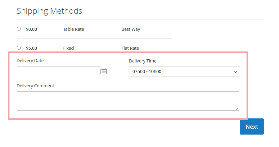 Magento 2 Lieferdatum und Uhrzeit Selektor Extension