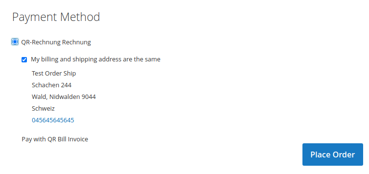 Magento 2 QR-Rechnung Schweiz
