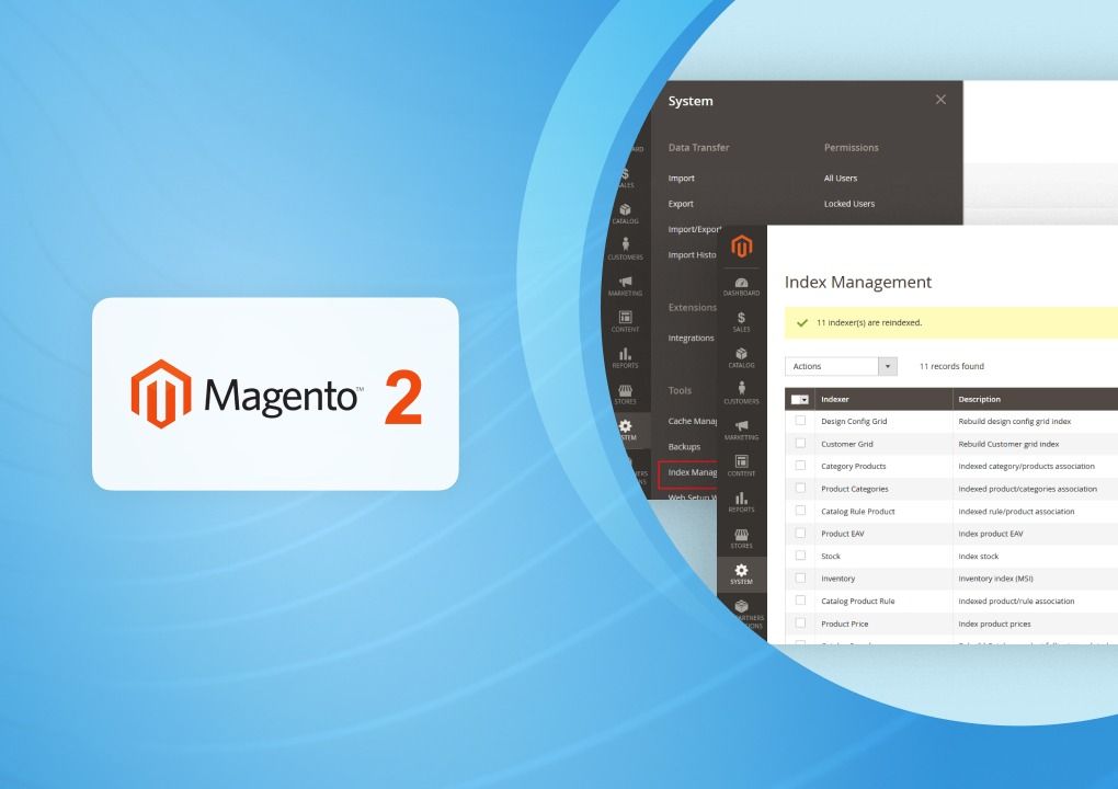 Magento 2 Reindex im Backend