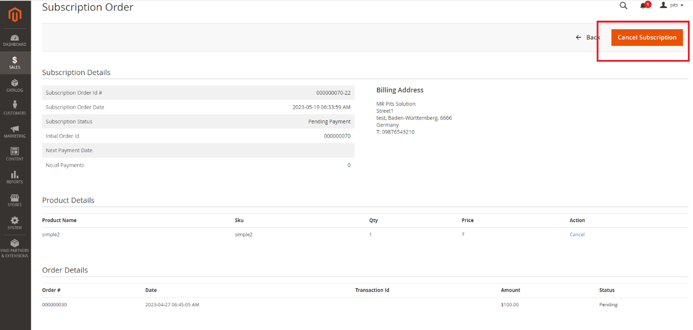 Abo-Zahlungen mit wallee für Magento 2