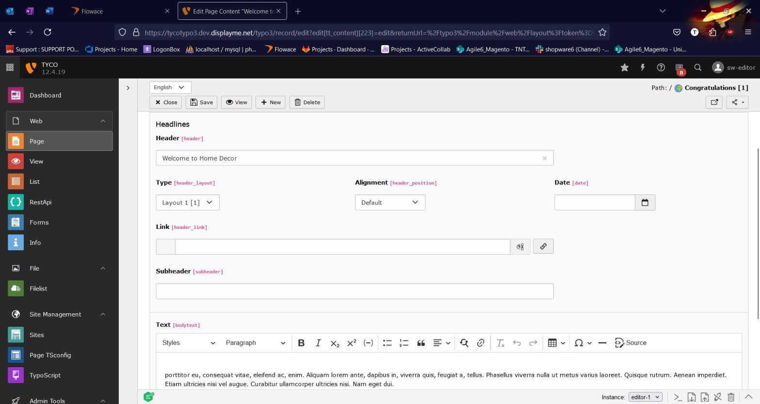 Shopware-TYPO3 Verbindung
