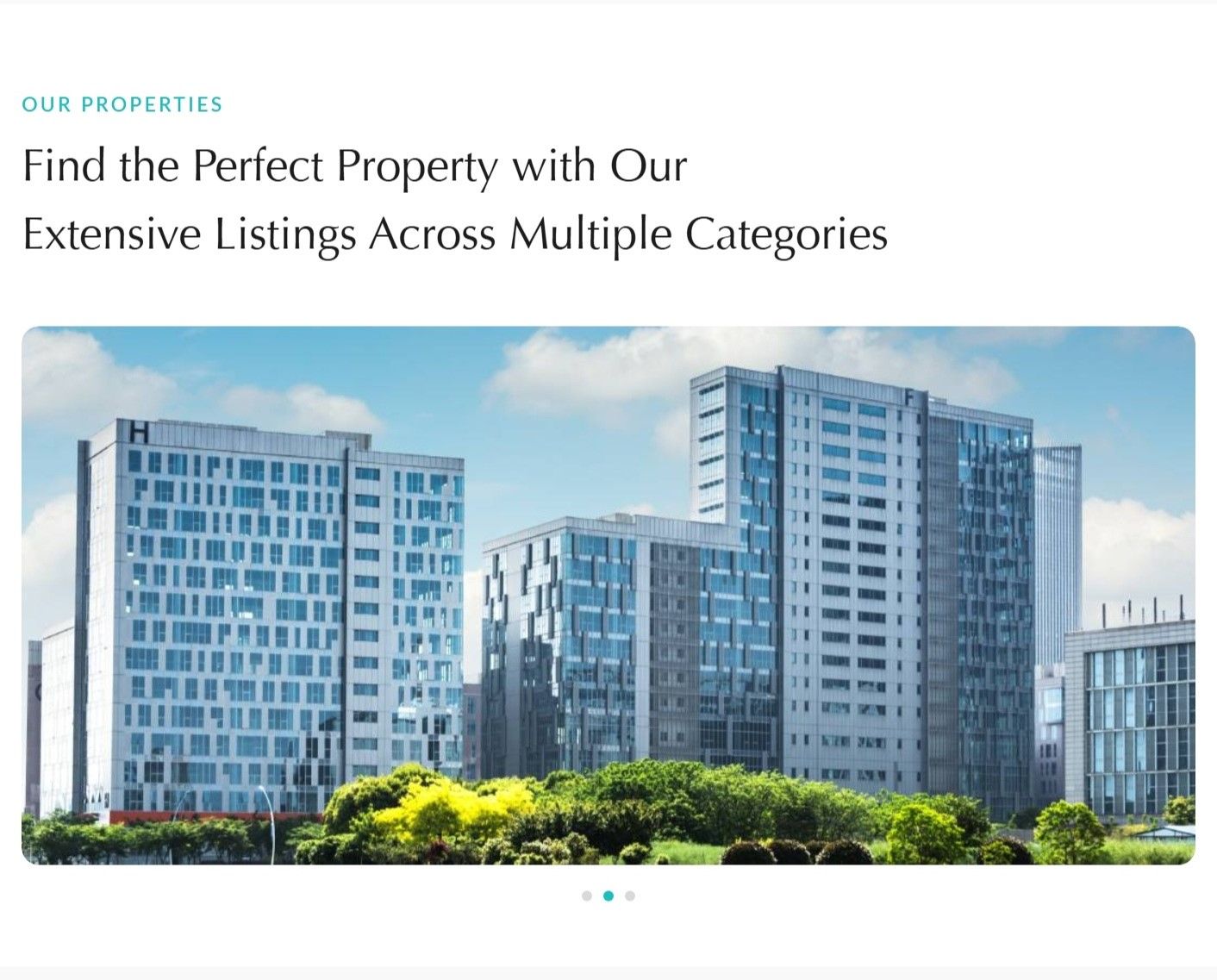 multilingual real estate website slider banner