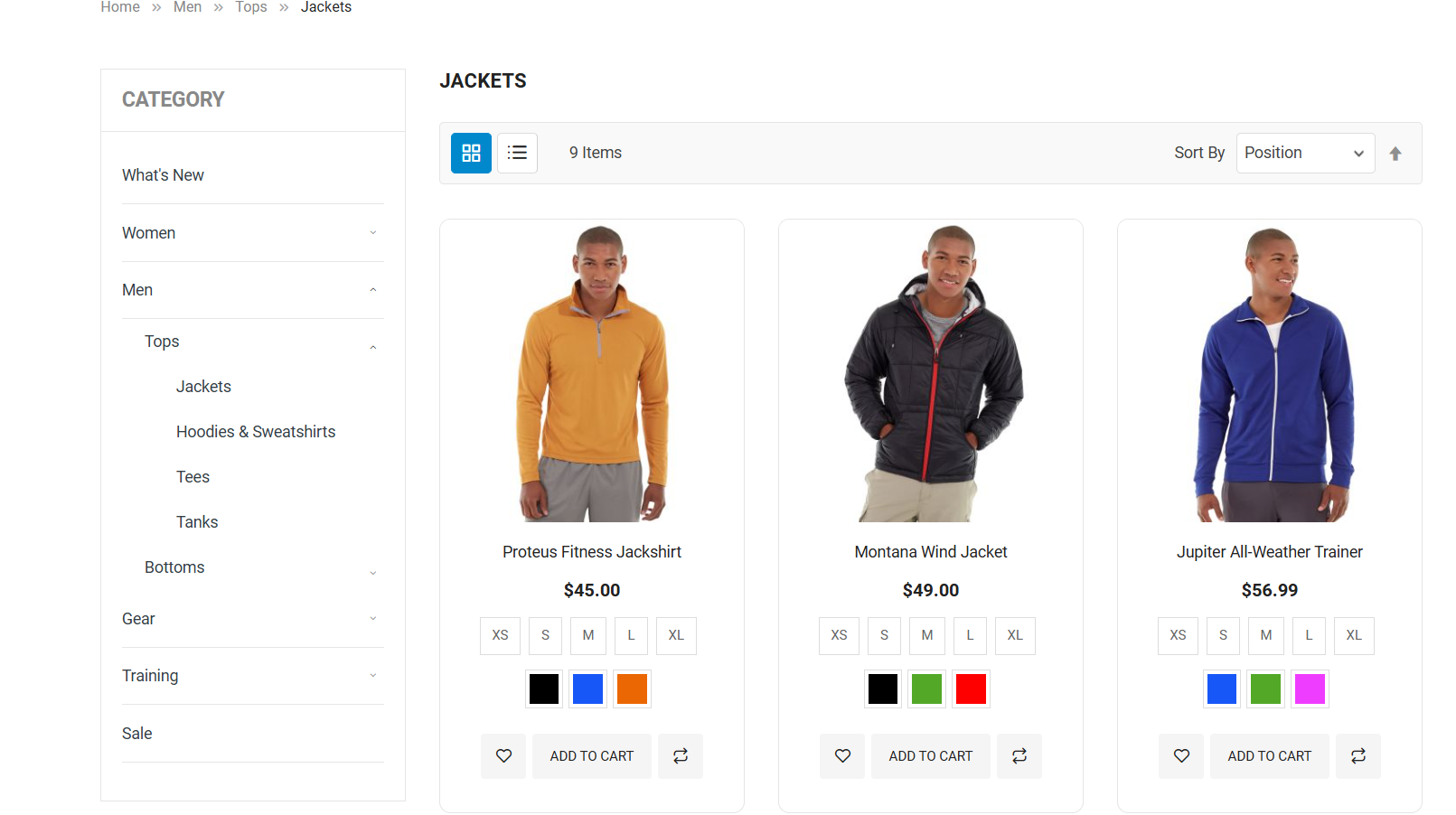 multilingual magento2 ecommerce store listing page