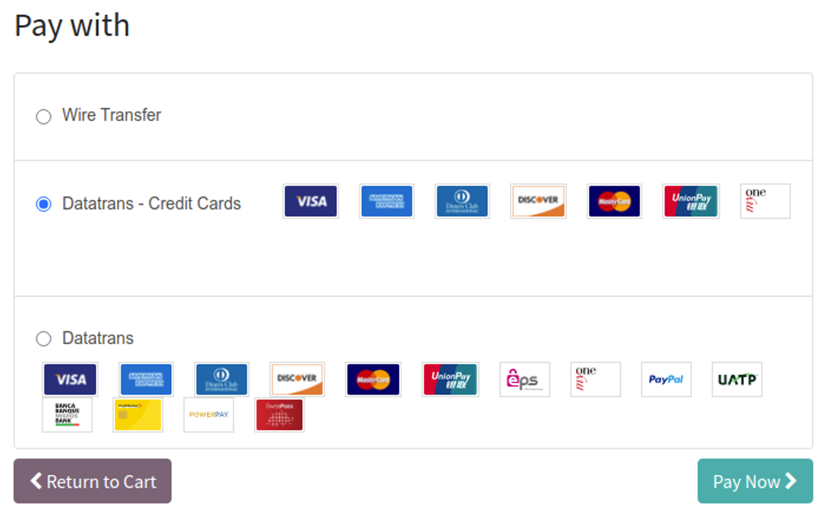 Odoo Datatrans Payment Provider