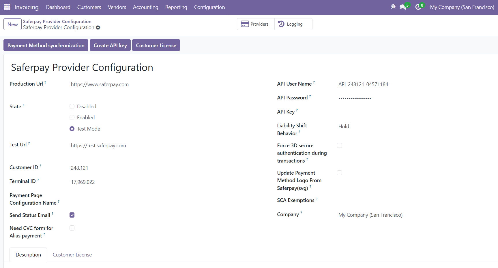 Odoo Saferpay Payment Provider Plugin
