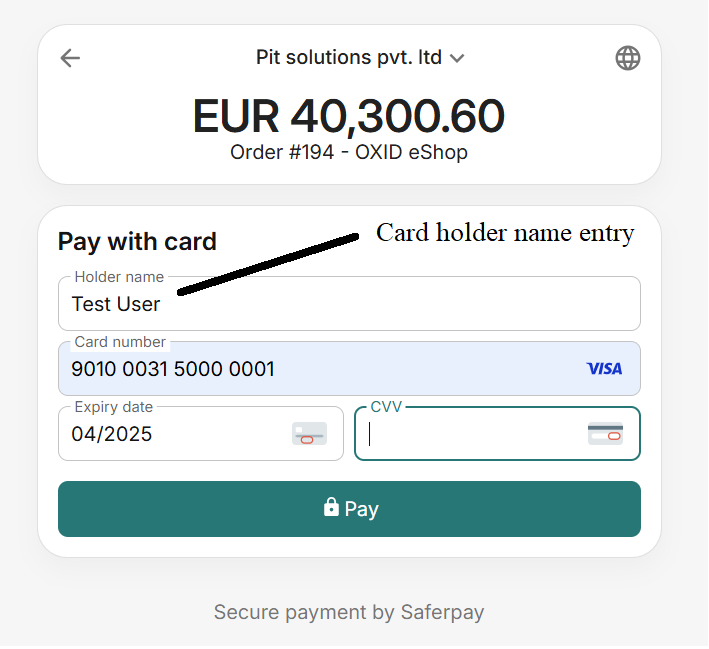 OXID eShop Saferpay Payment Plugin
