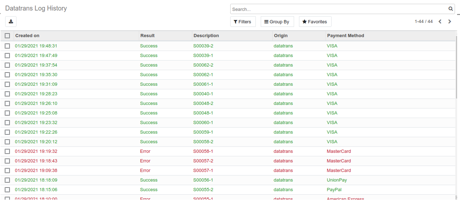 Odoo Datatrans Payment Provider