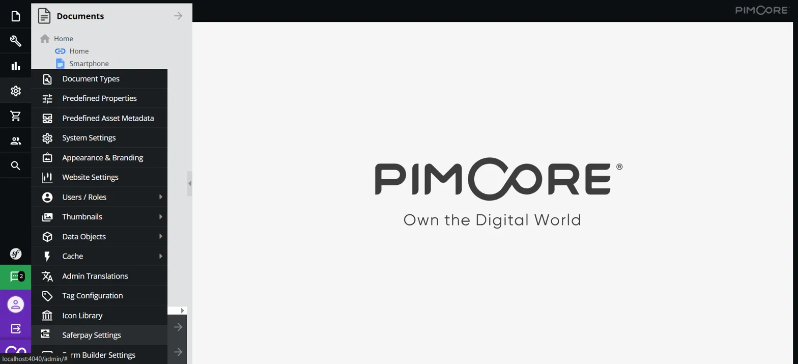 Pimcore Saferpay Zahlungsanbieter