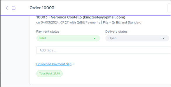 Shopware QR-Slip Schweiz
