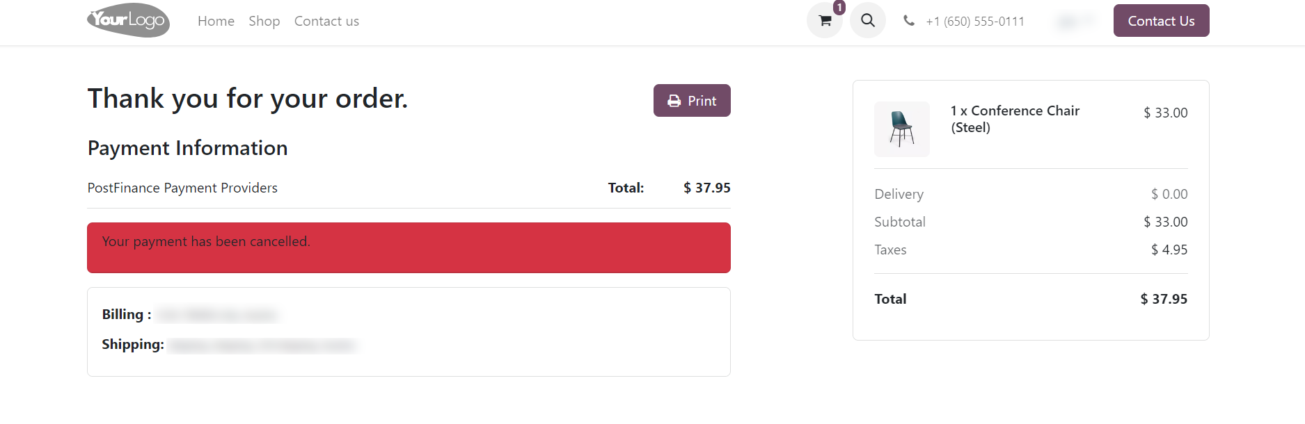 Odoo PostFinance Checkout Flex