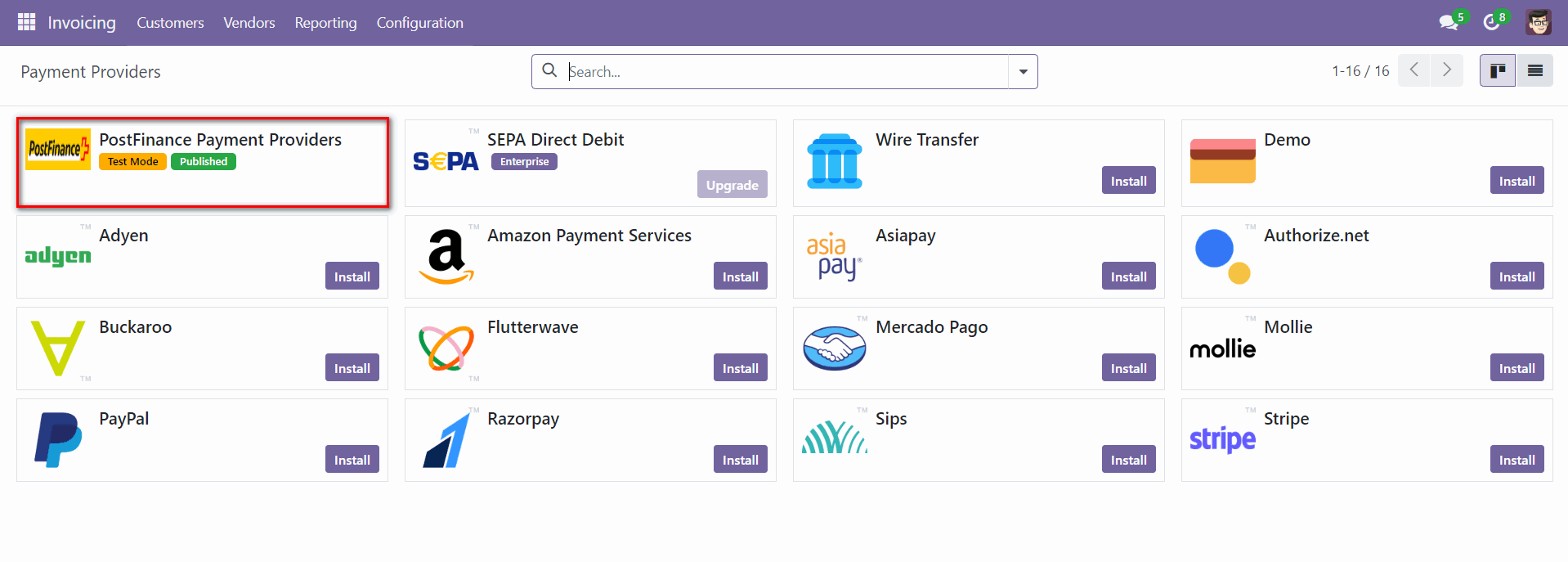 Odoo PostFinance Checkout Flex