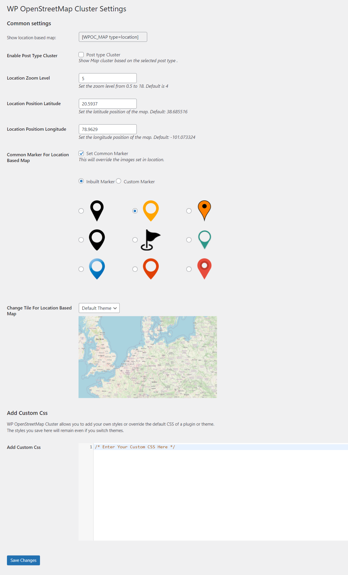 WP OpenStreetMap Cluster