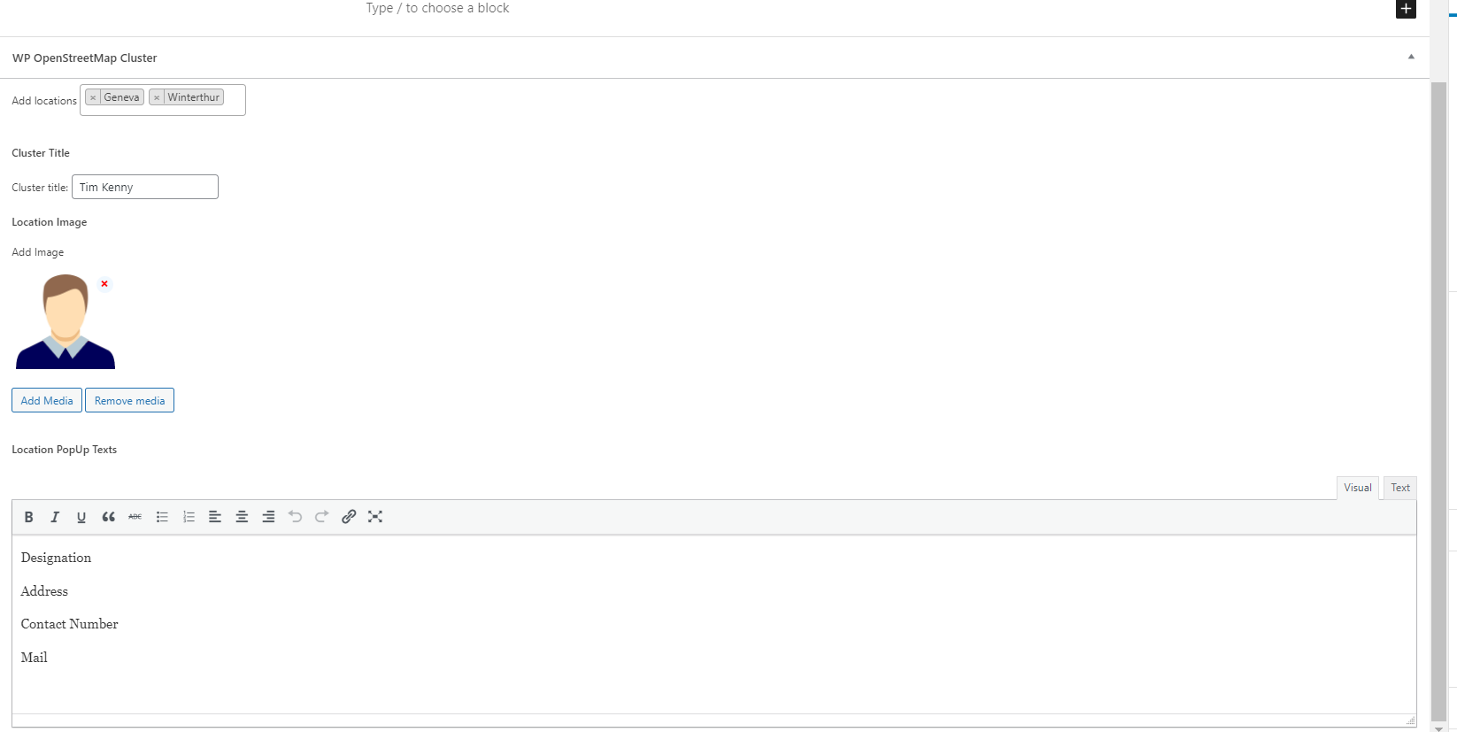 WP OpenStreetMap Cluster