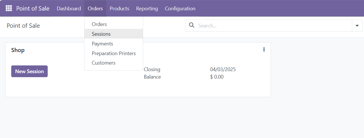 Odoo POS Inventory Report