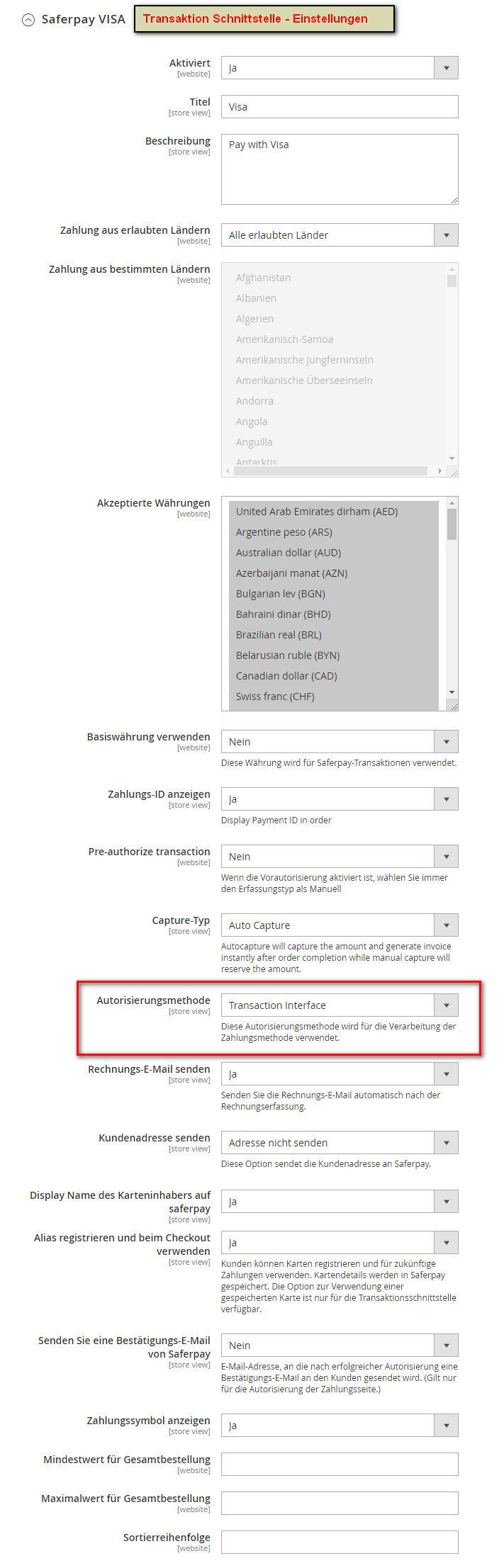 Magento 2 Saferpay Payment Extension