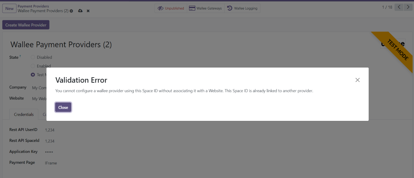 Odoo wallee Payment Provider