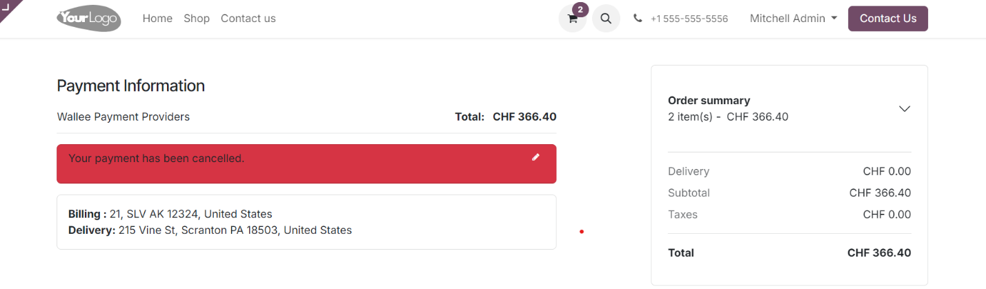 Odoo wallee Payment Provider