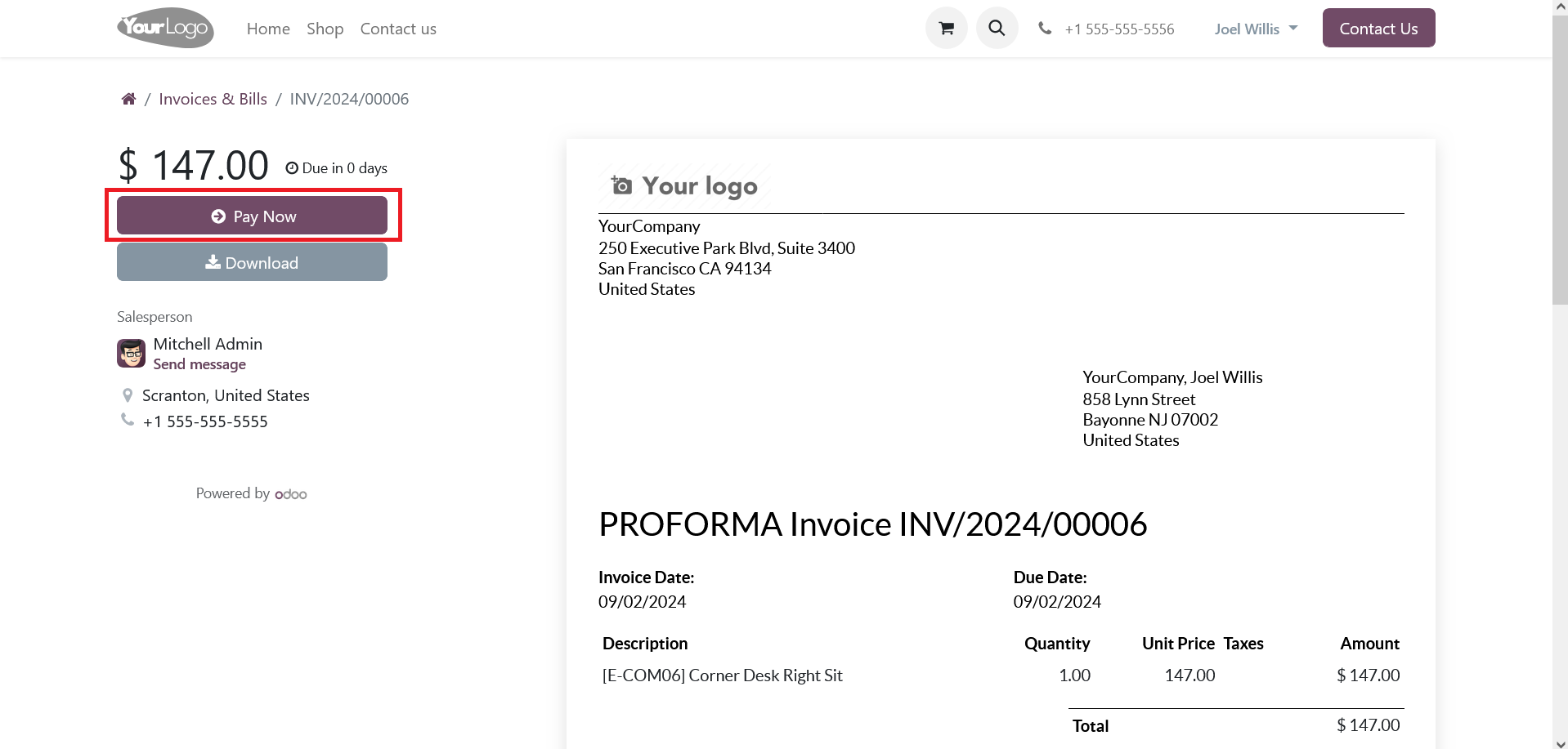 Odoo wallee Payment Provider