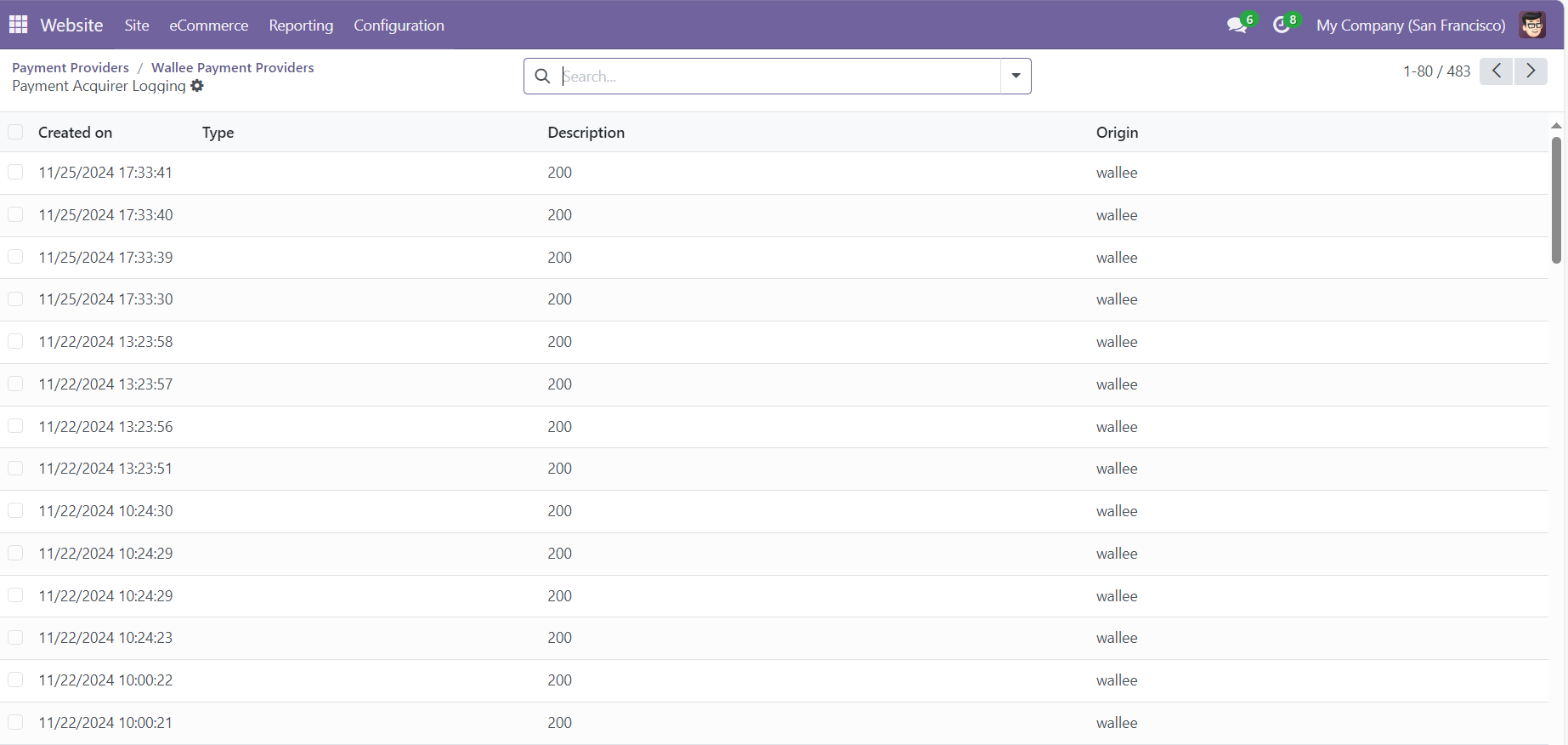 Odoo wallee Payment Provider