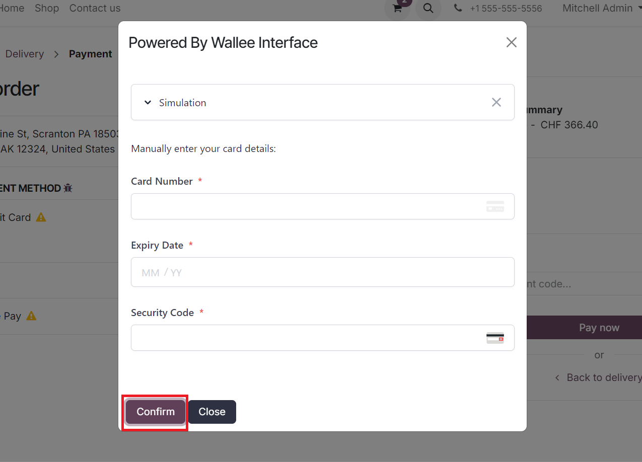 Odoo wallee Payment Provider