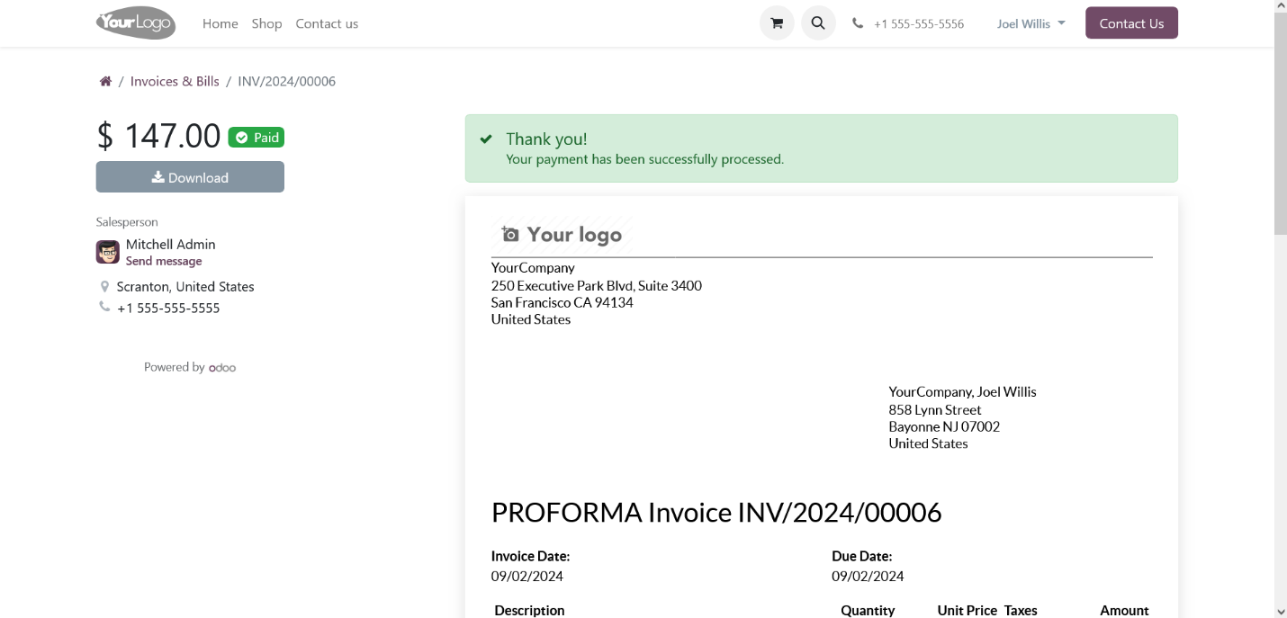 Odoo wallee Payment Provider