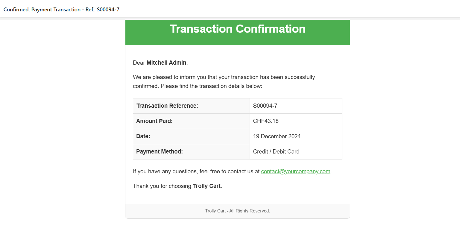 Odoo wallee Payment Provider