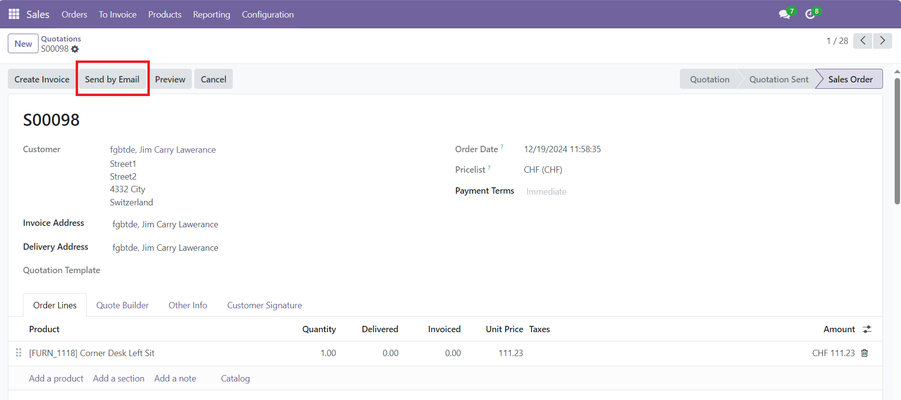 Odoo wallee Payment Provider