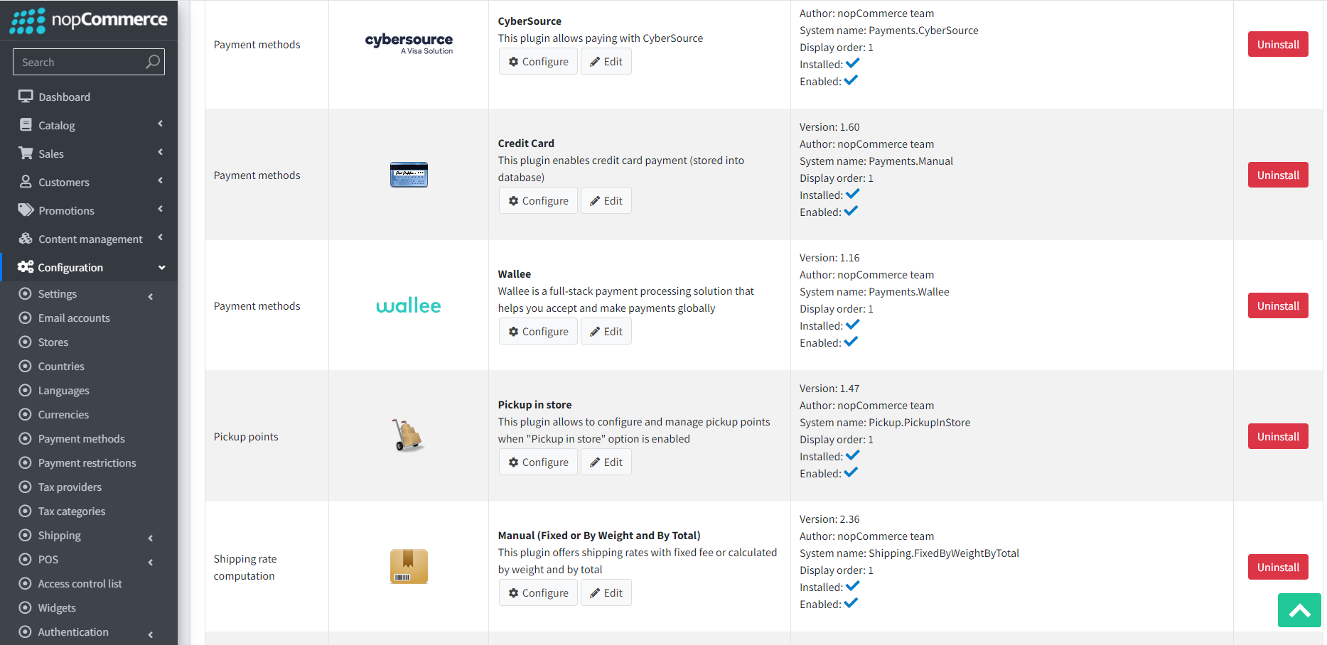 wallee Payment Gateway for nopCommerce