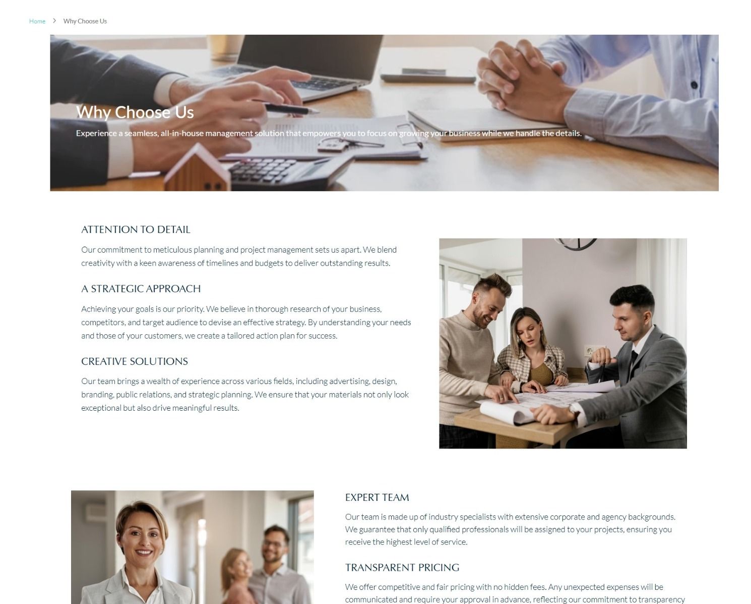 real estate website projects choose us