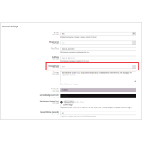 Magento 2 Wartungsmeldung Banner