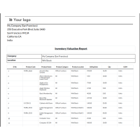 Odoo Inventory Report