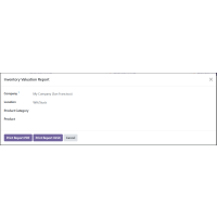 Odoo Inventory Report