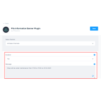 Information Message Banner for Shopware