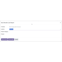 Odoo Inventory Report