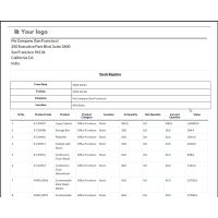 Odoo Inventory Report