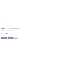 Odoo Inventory Report